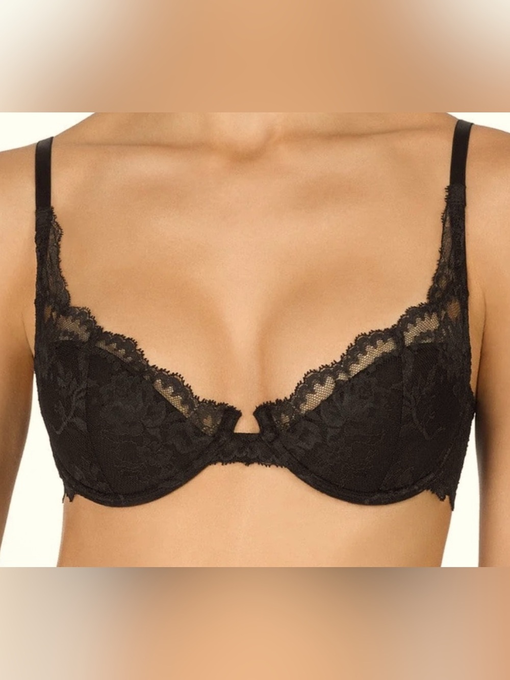 Natori Devotion Women's Black/Coal Lace Countour Underwire Bra